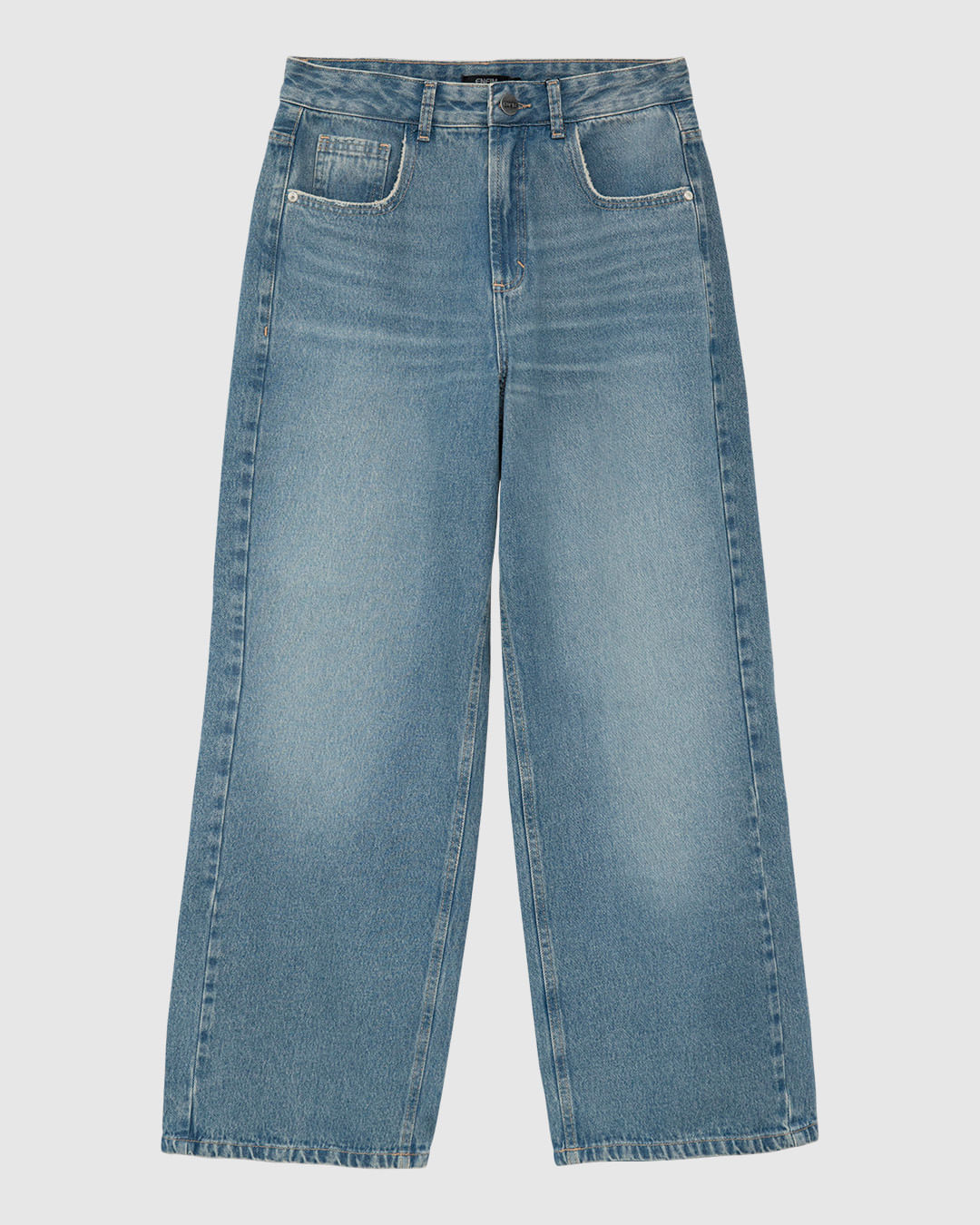 Calça Feminina Relaxed Fit Cintura Média Em Jeans 100% Algodão - ENFIM - Imagem 14