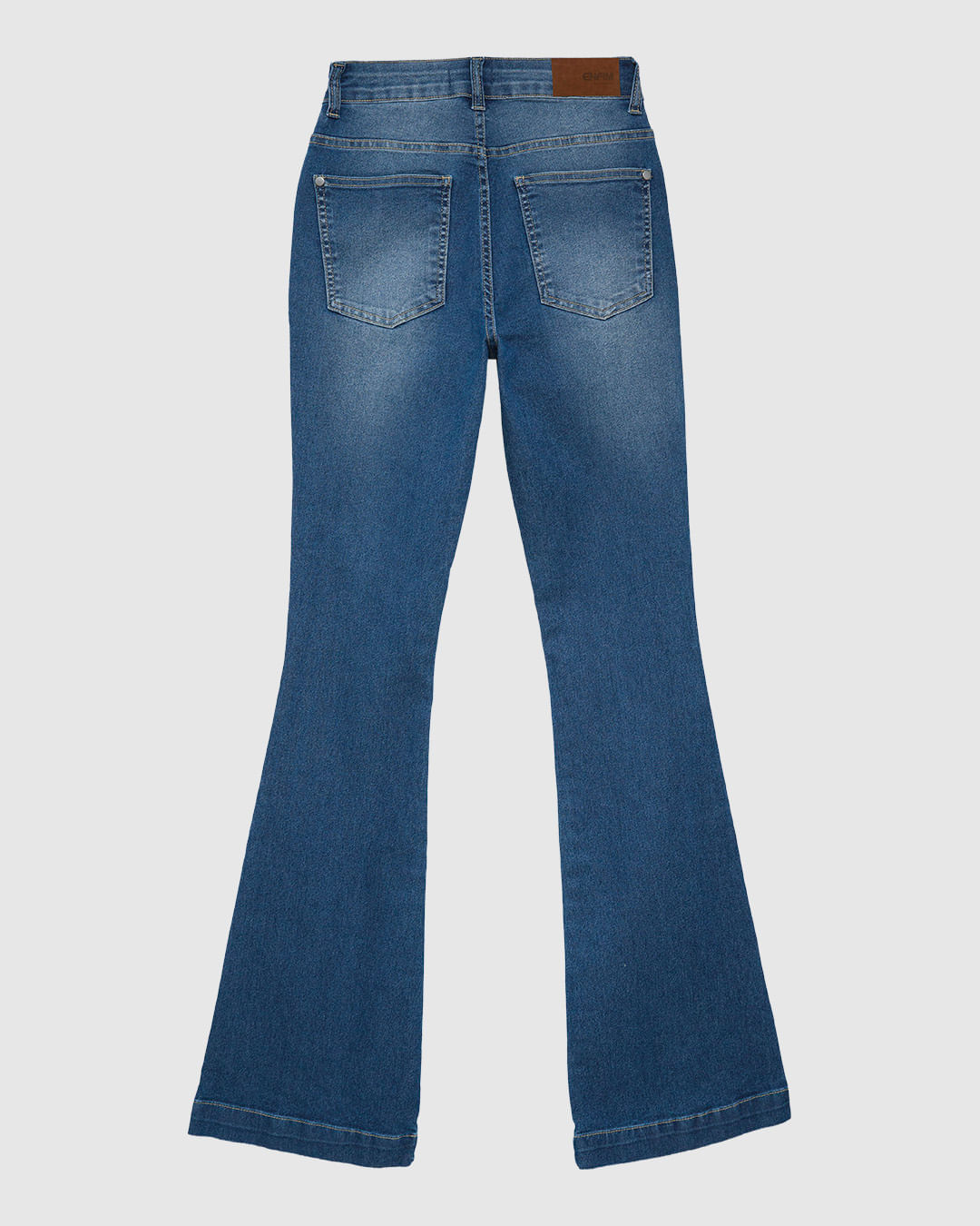 Calça Feminina Flare Cintura Alta Em Jeans Com Elastano - ENFIM - Imagem 9