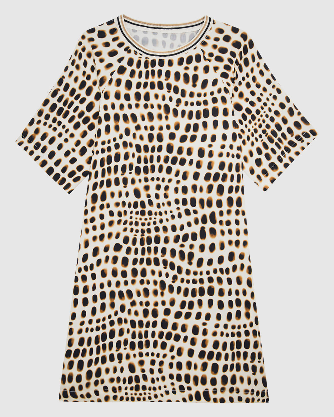 Vestido Feminino Estampado Decote Retilínea Bolso Lateral Em Viscose - ENFIM - Imagem 2