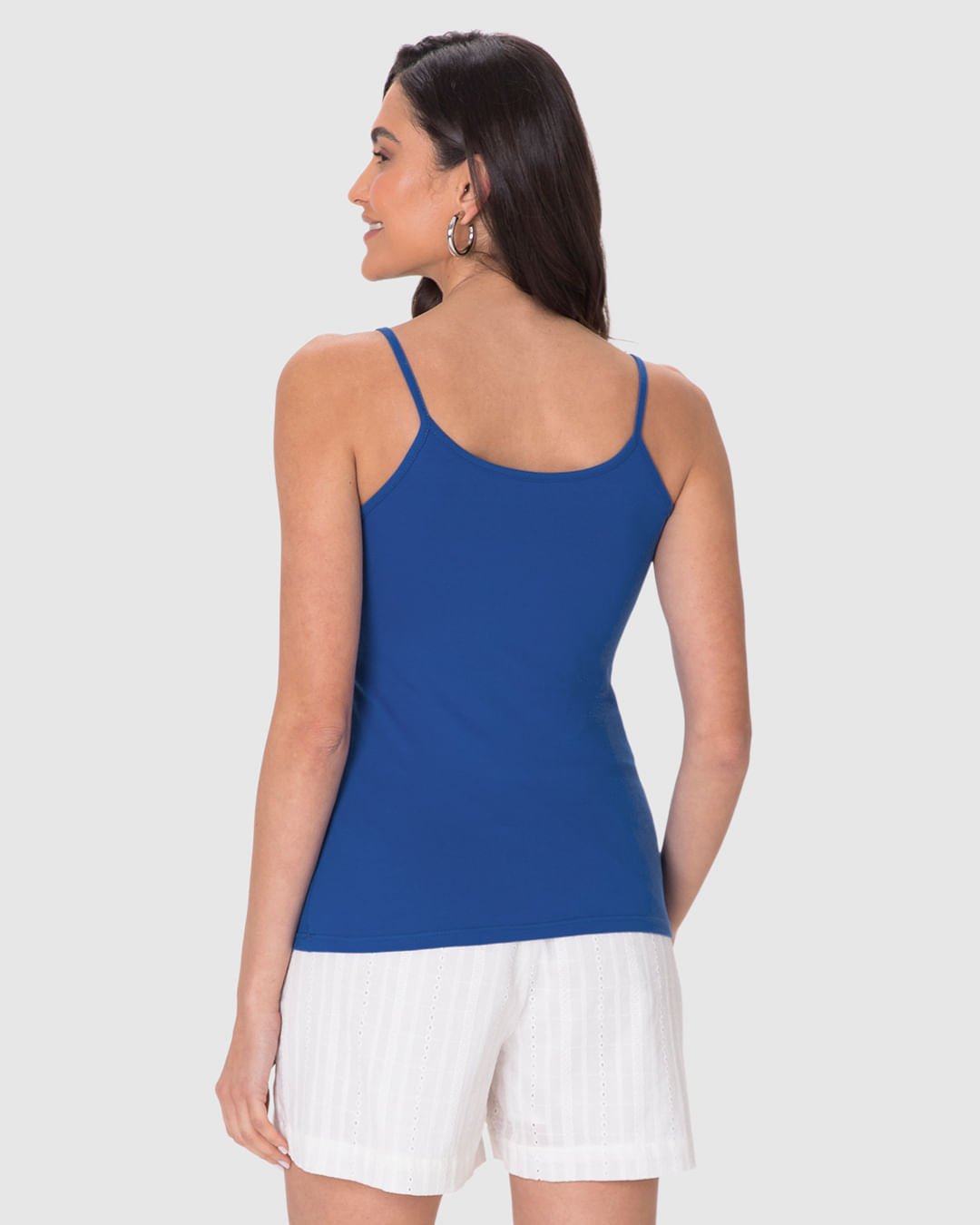 Regata Básica Feminina Alça Fina Em Algodão - Imagem 24