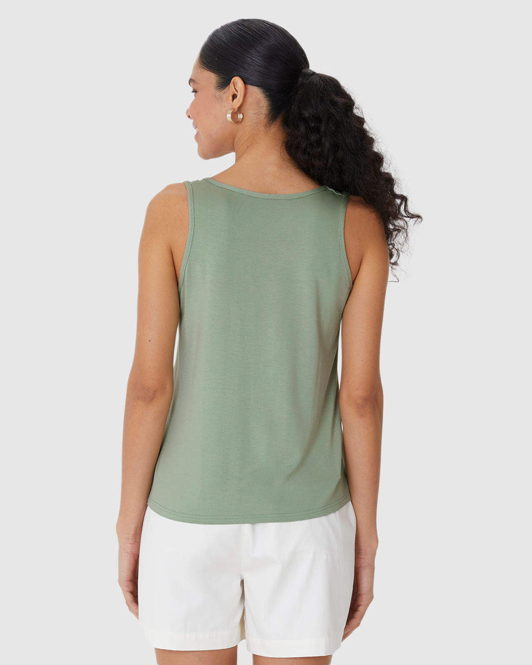 Regata Básica Feminina Evasê Em Malha Viscose Stretch - Imagem 24