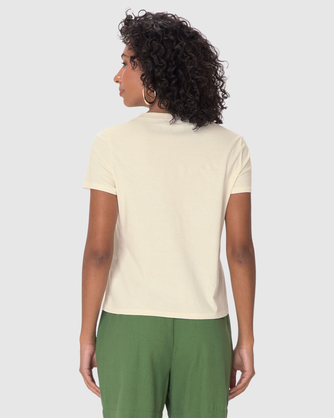 Camiseta Feminina Ilustração Frontal Especial Plantas Em Algodão - Imagem 18