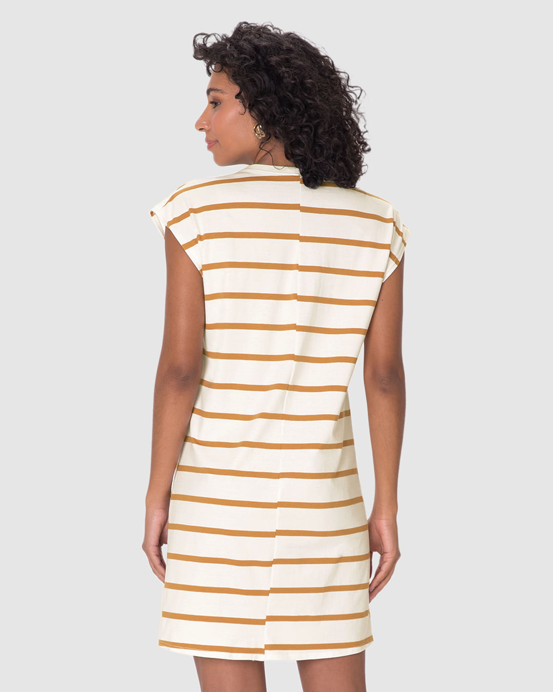 Vestido Feminino Muscle Tee Em Malha Listrada - Imagem 12