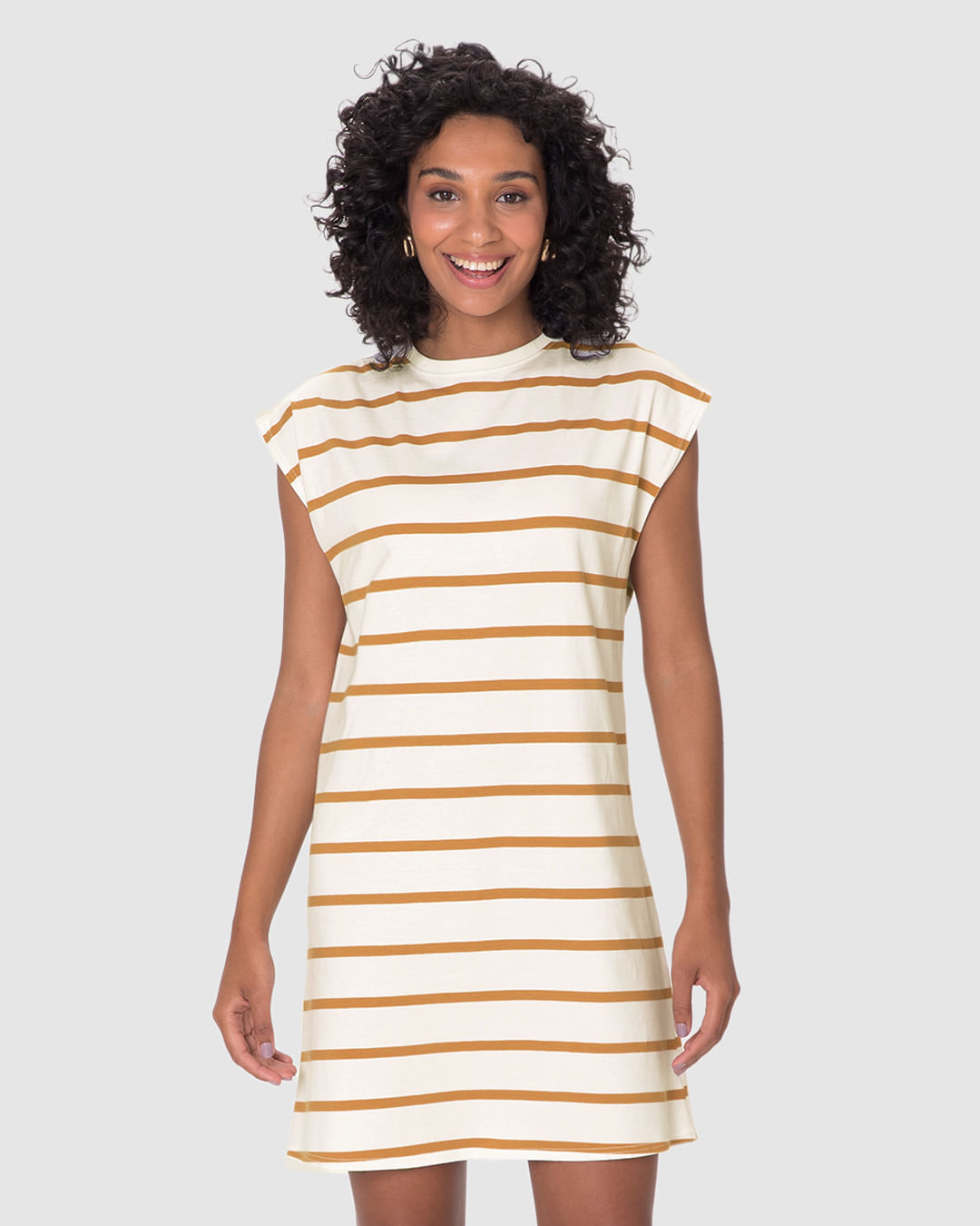Vestido Feminino Muscle Tee Em Malha Listrada - Imagem 17