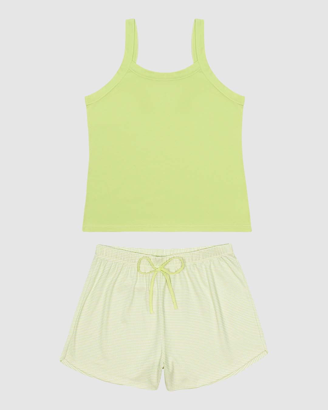 Pijama Curto Feminino Regata E Shorts Estampado Em Algodão - Imagem 5