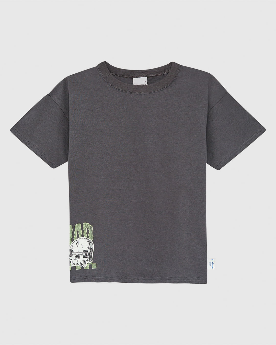 Camiseta Infantil Menino Estampa Rad Frente E Costas Em Algodão Malwee Kids
