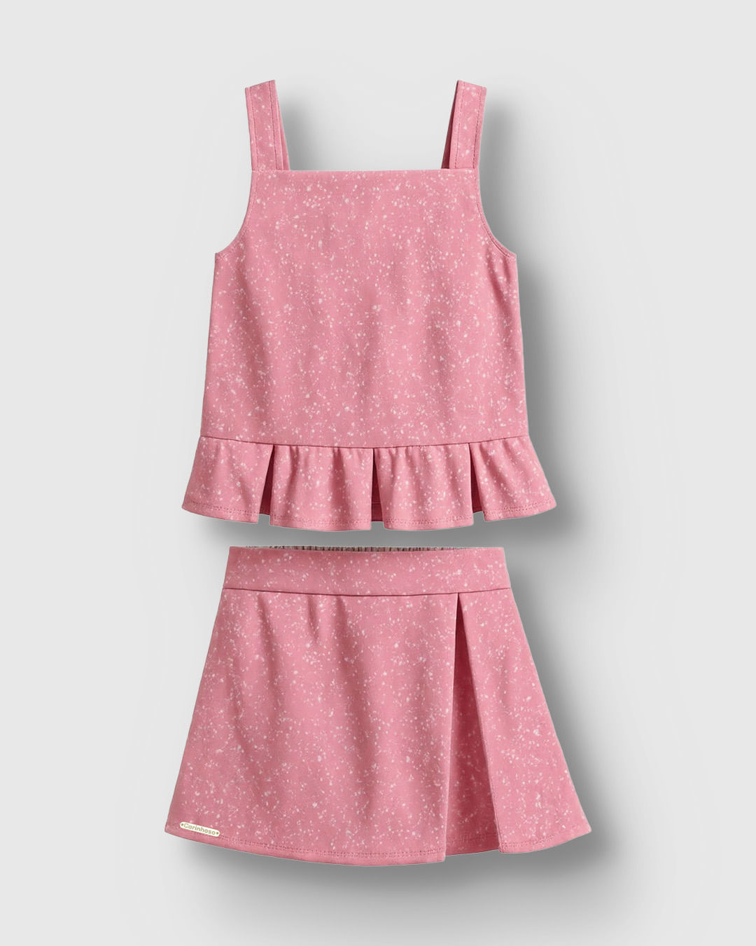 Conjunto Menina Regata e Shorts Saia Detalhe Rapport Glitter - Carinhoso