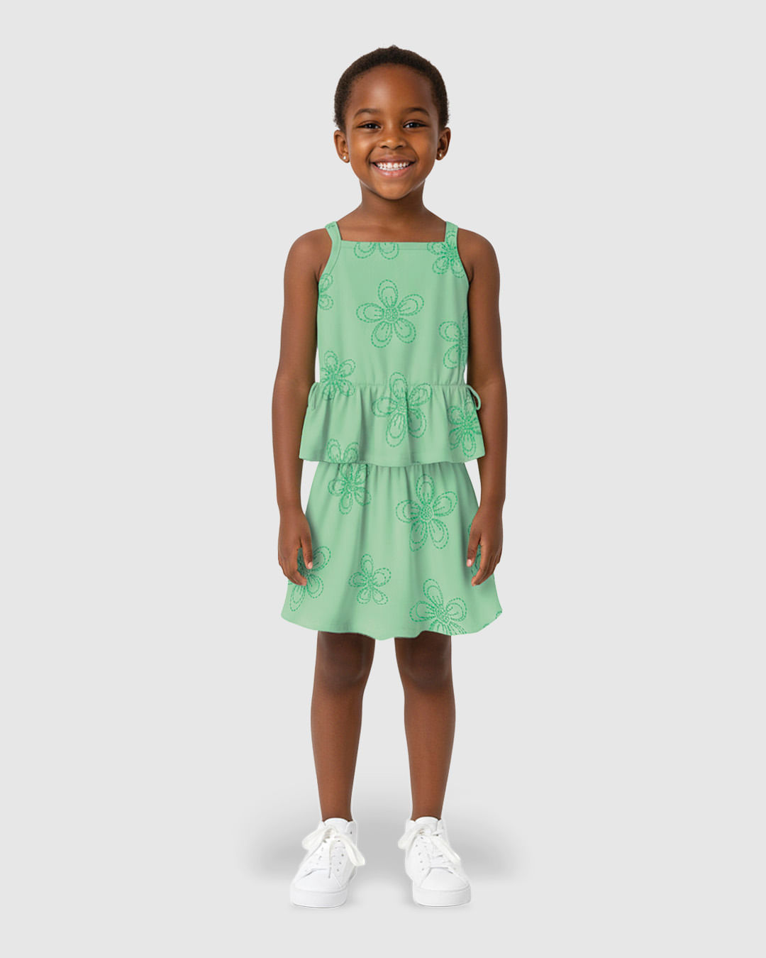 Conjunto Infantil Menina Blusa e Shorts Saia Estampa Floral Malwee Kids