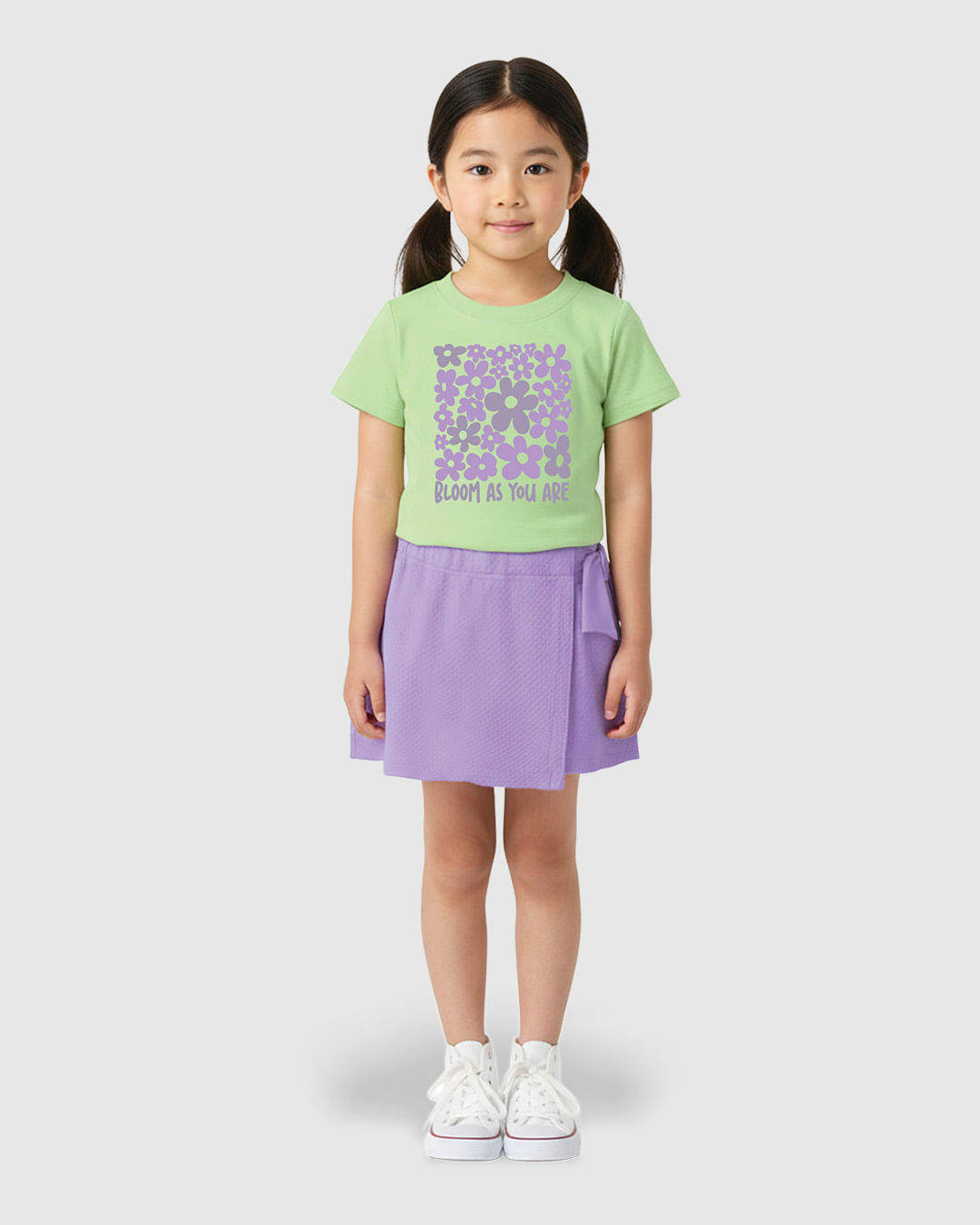 Conjunto Infantil Menina Shorts Saia em Moletinho Malwee Kids