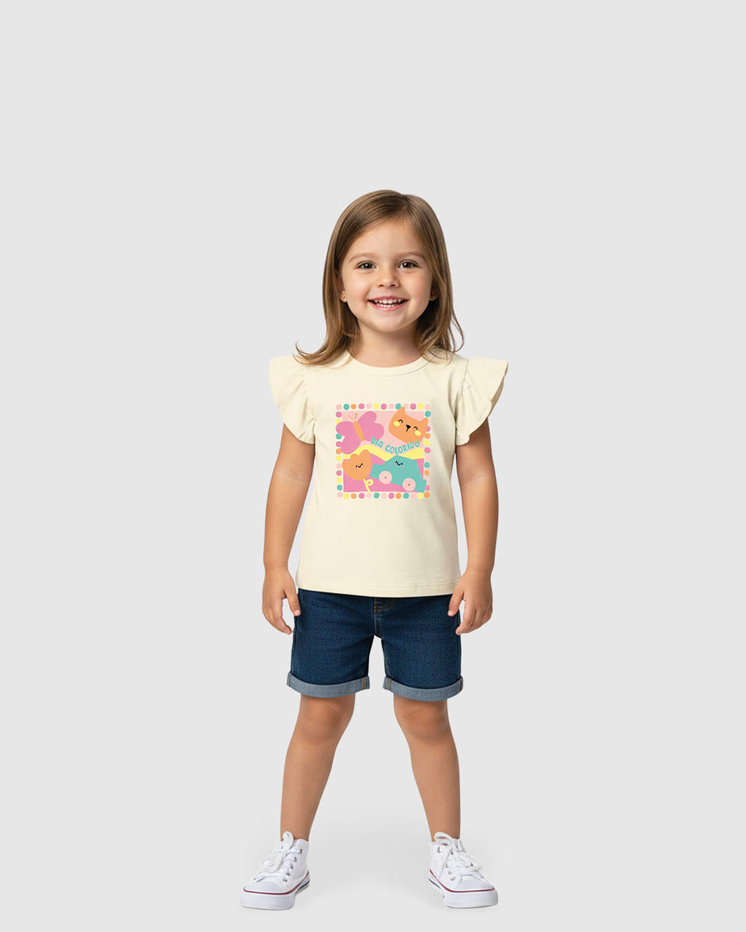 Blusa Infantil Menina Estampa Aplique de Pompom em Algodão Malwee Kids