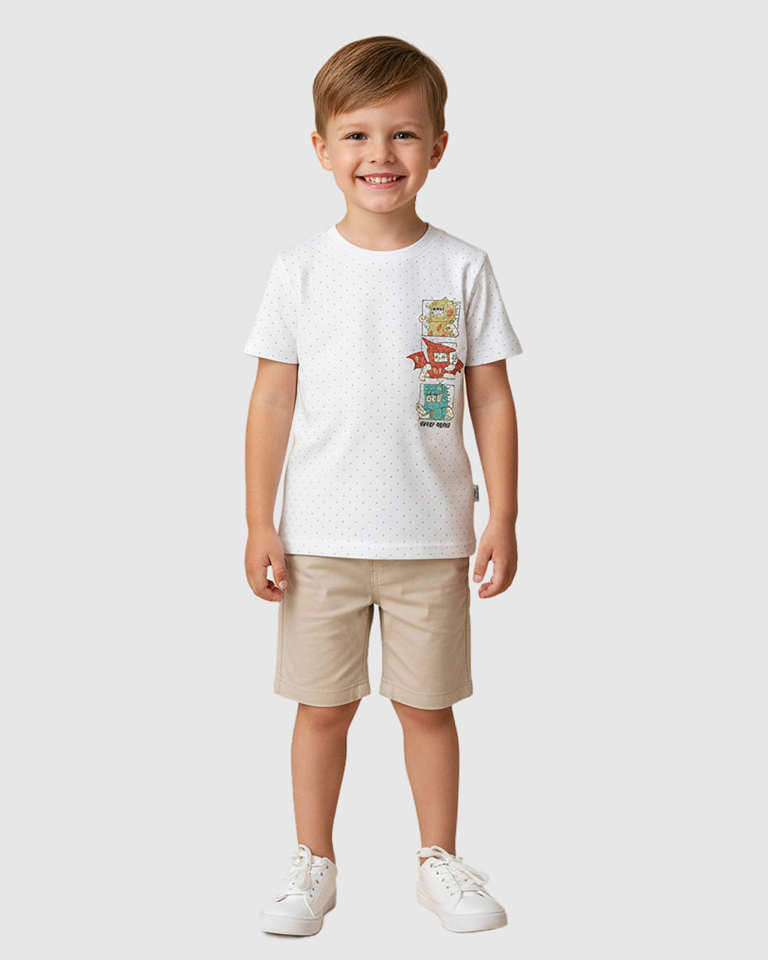 Camiseta Infantil Menino Estampa Modo Dino em Malha Botonê Malwee Kids