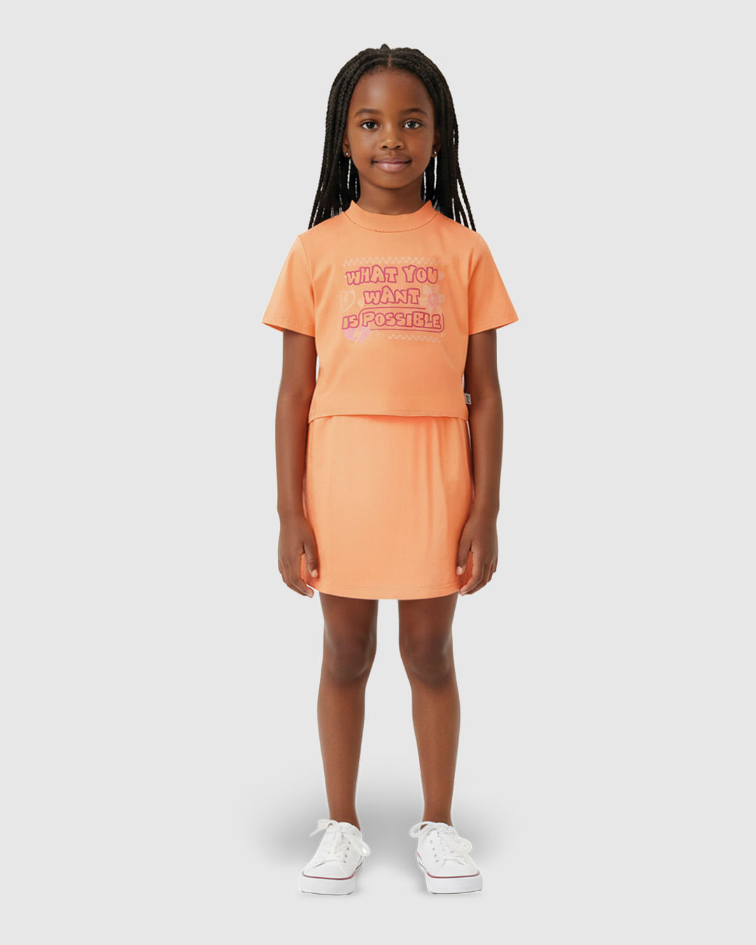 Conjunto Infantil Menina Blusa What You Want Is Possible Malwee Kids