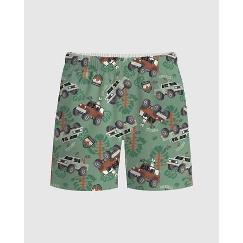 Bermuda Infantil Menino Estampada Cós Elástico em Microfibra Malwee Kids