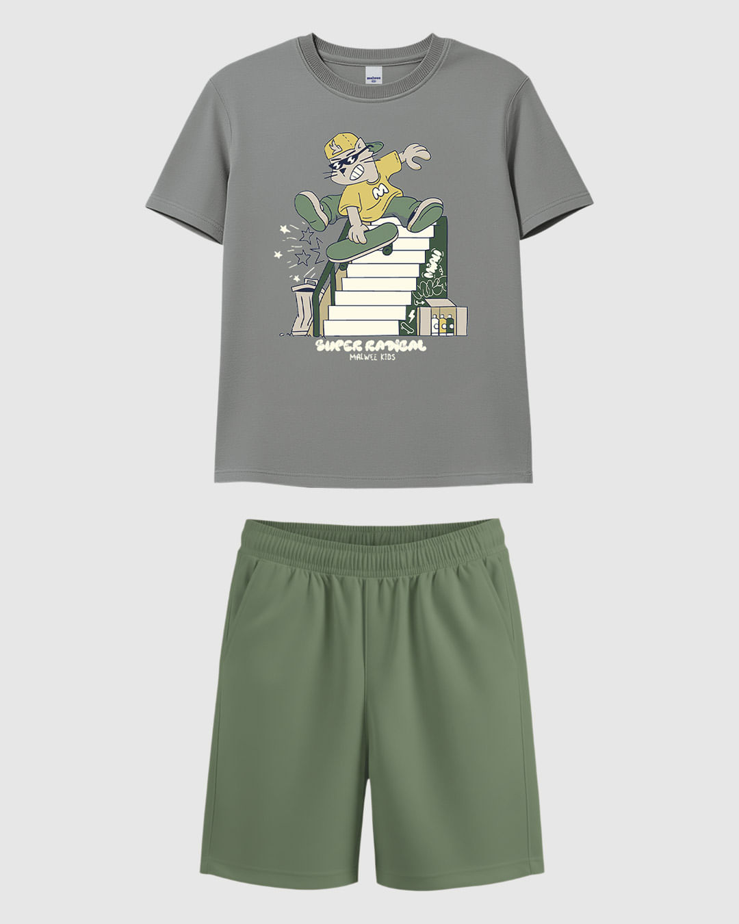 Conjunto Infantil Menino Camiseta Super Radical Em Algodão Malwee Kids