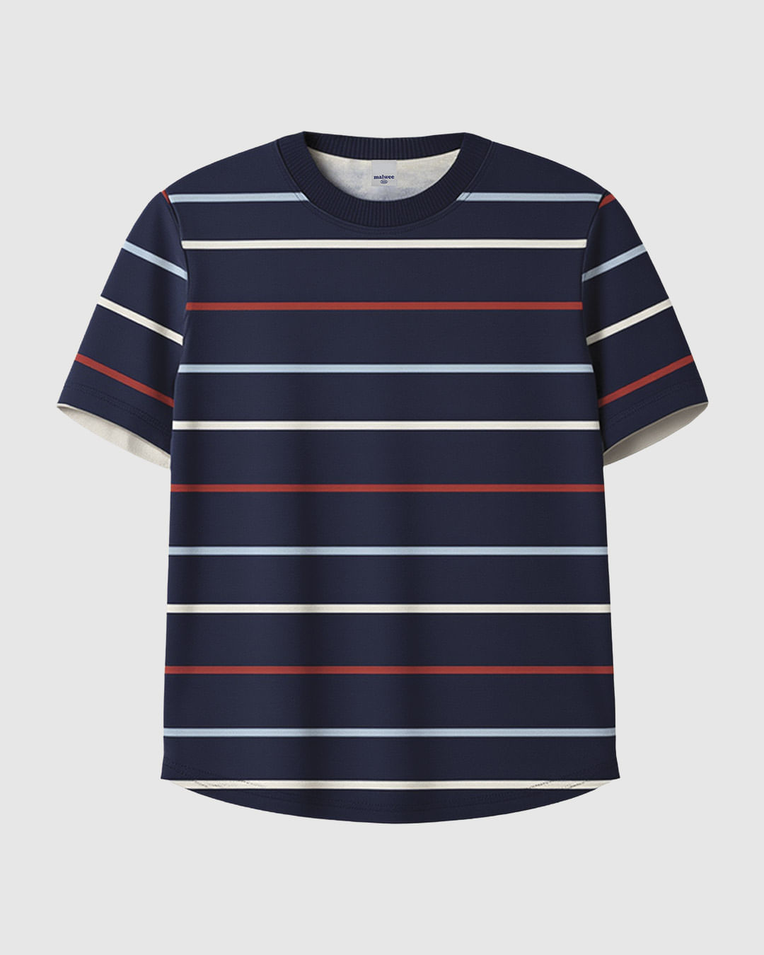 Camiseta Infantil Menino Estampa Listrada Em Algodão Malwee Kids