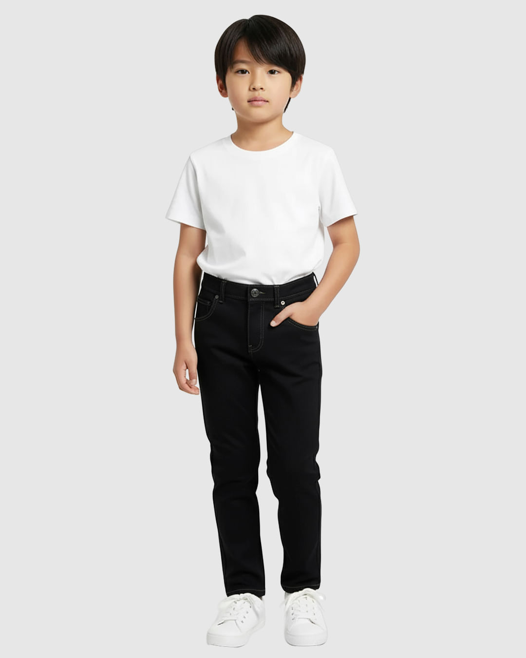 Calça Menino Chino Em Sarja Com Elastano - Carinhoso