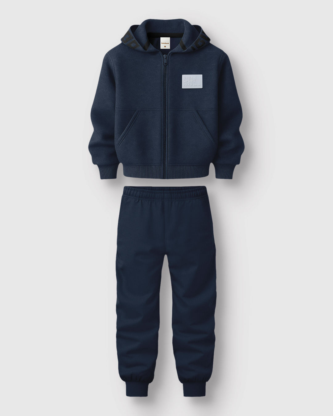 Conjunto Menino Jaqueta Estampa Sport Style No Capuz Em Moletom - Carinhoso