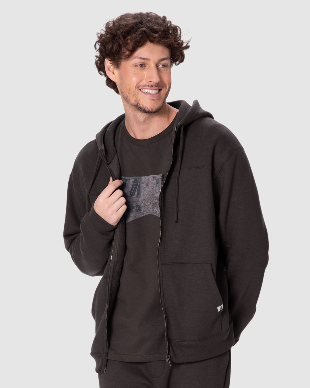 Jaqueta Masculina Com Capuz Em Moletom Do Abraço