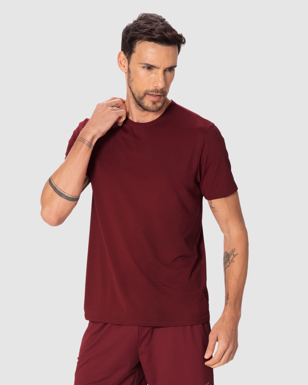 Camiseta Esportiva Masculina Slim  em Malha Proteção UV Malwee Active