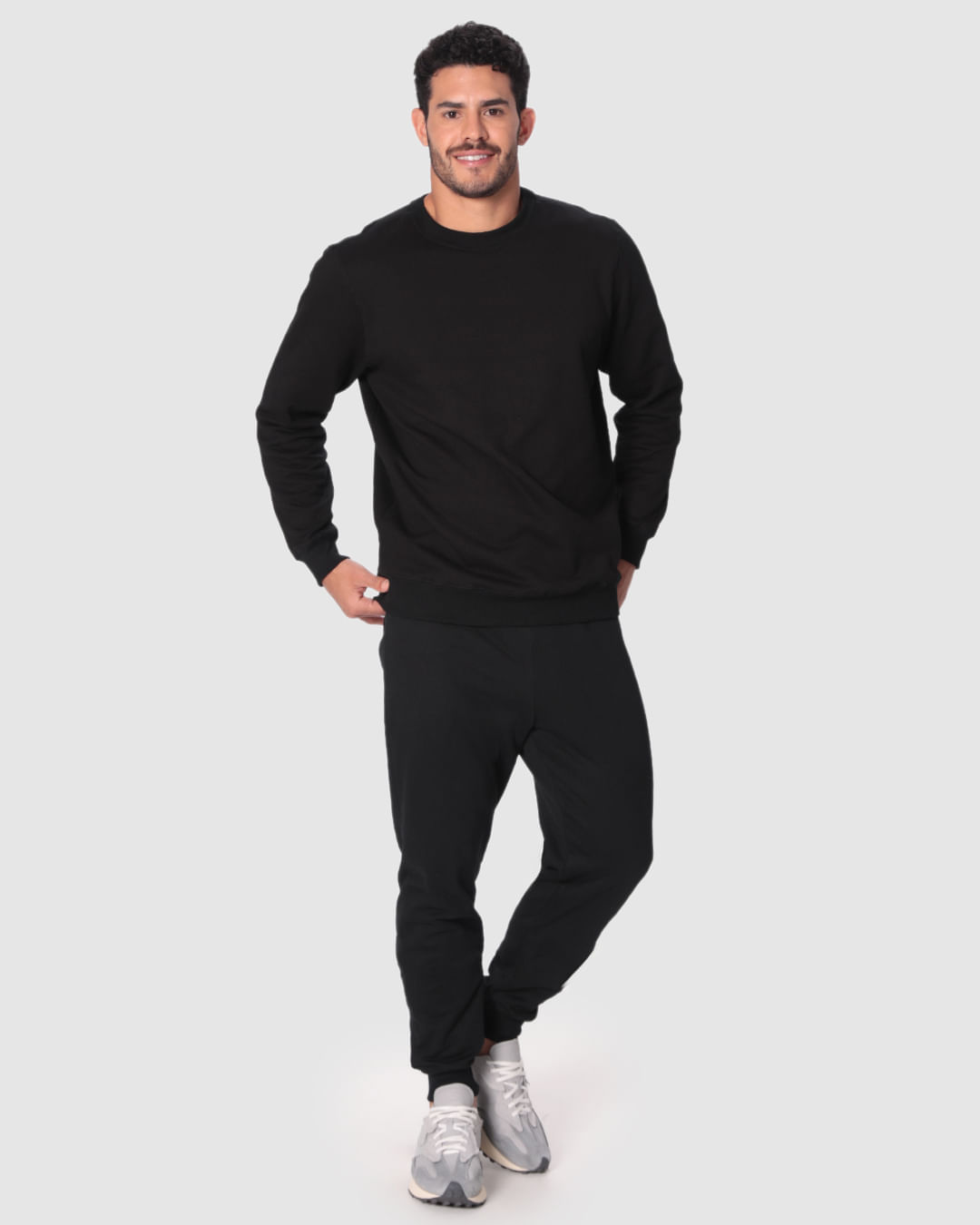 Conjunto Masculino Calça Cós Elástico Em Moletom Flanelado