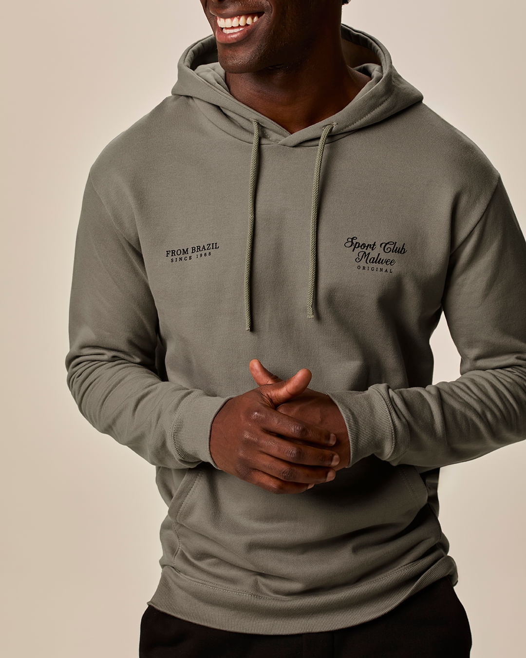 Blusão Masculino Regular Estampado Com Capuz Em Moletom Flanelado