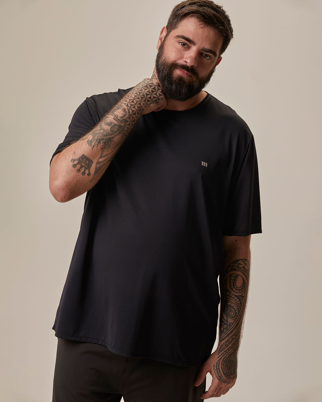 Camiseta Esportiva Masculina Plus Size Em Malha Microfuros Dry Malwee Active