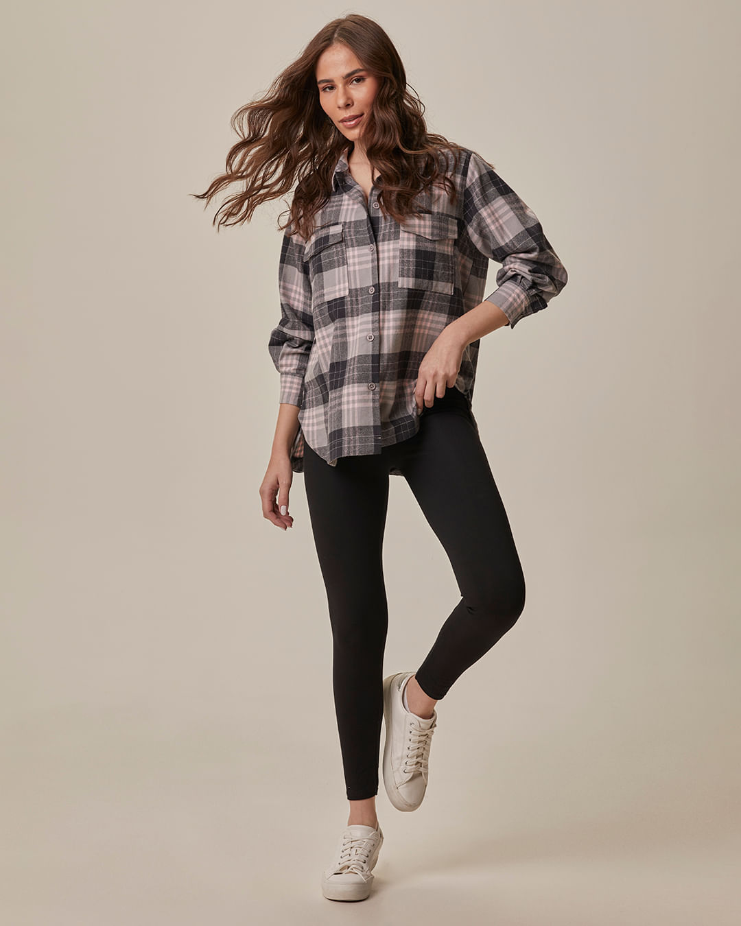 Calça Legging Básica Feminina Em Algodão