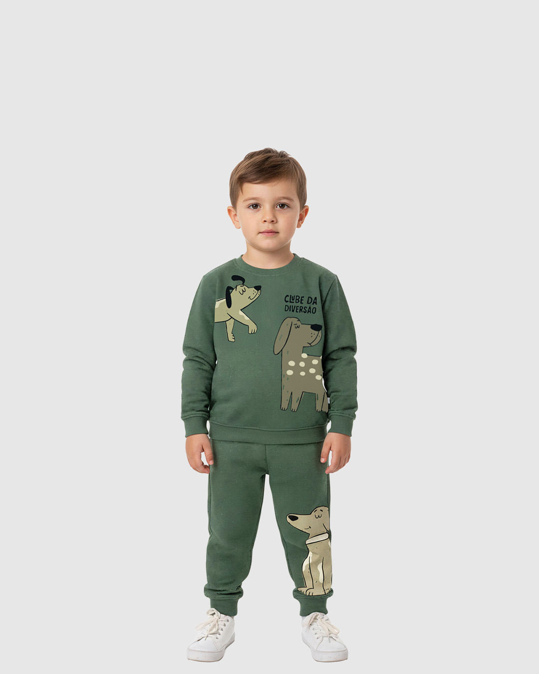 Conjunto Infantil Menino Clube Da Diversão Em Moletom Botonê Malwee Kids