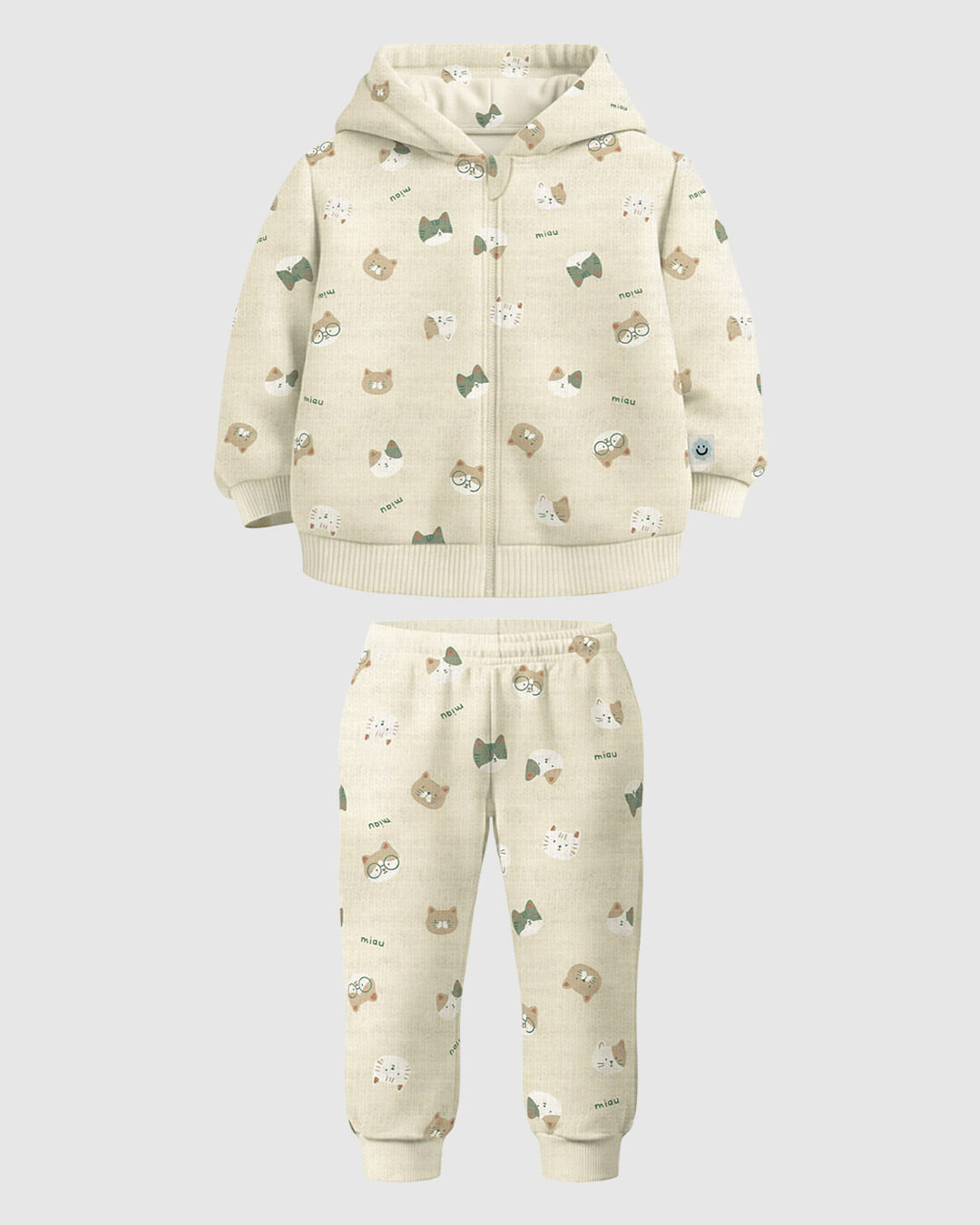Conjunto Bebê Menino Estampado Casado + Calça Moletom Flanelado Malwee Kids