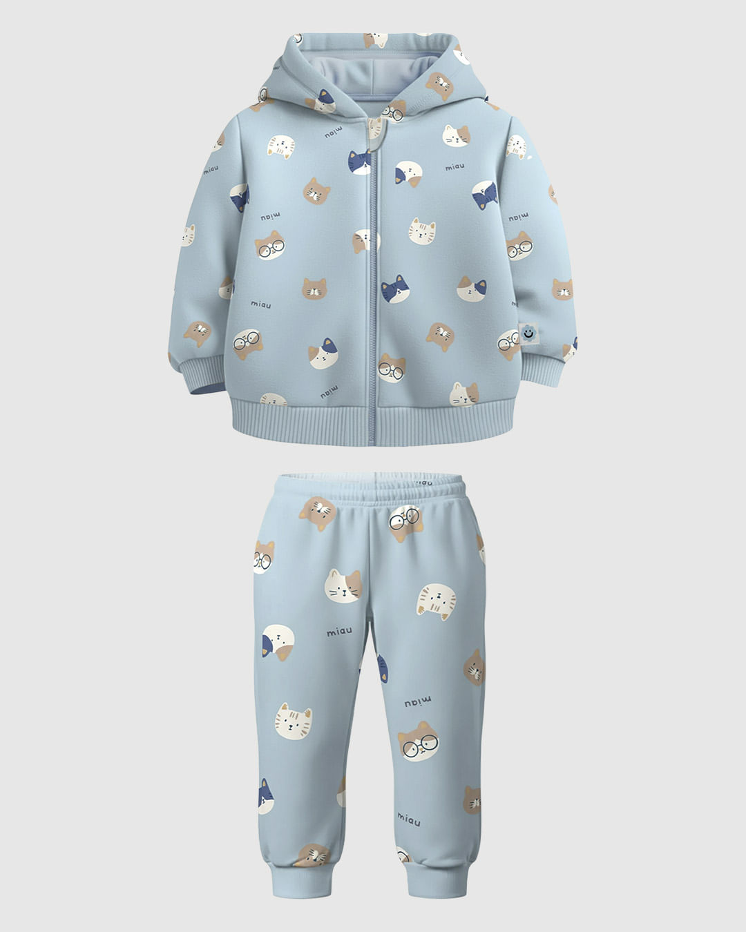 Conjunto Bebê Menino Estampado Casado + Calça Moletom Flanelado Malwee Kids