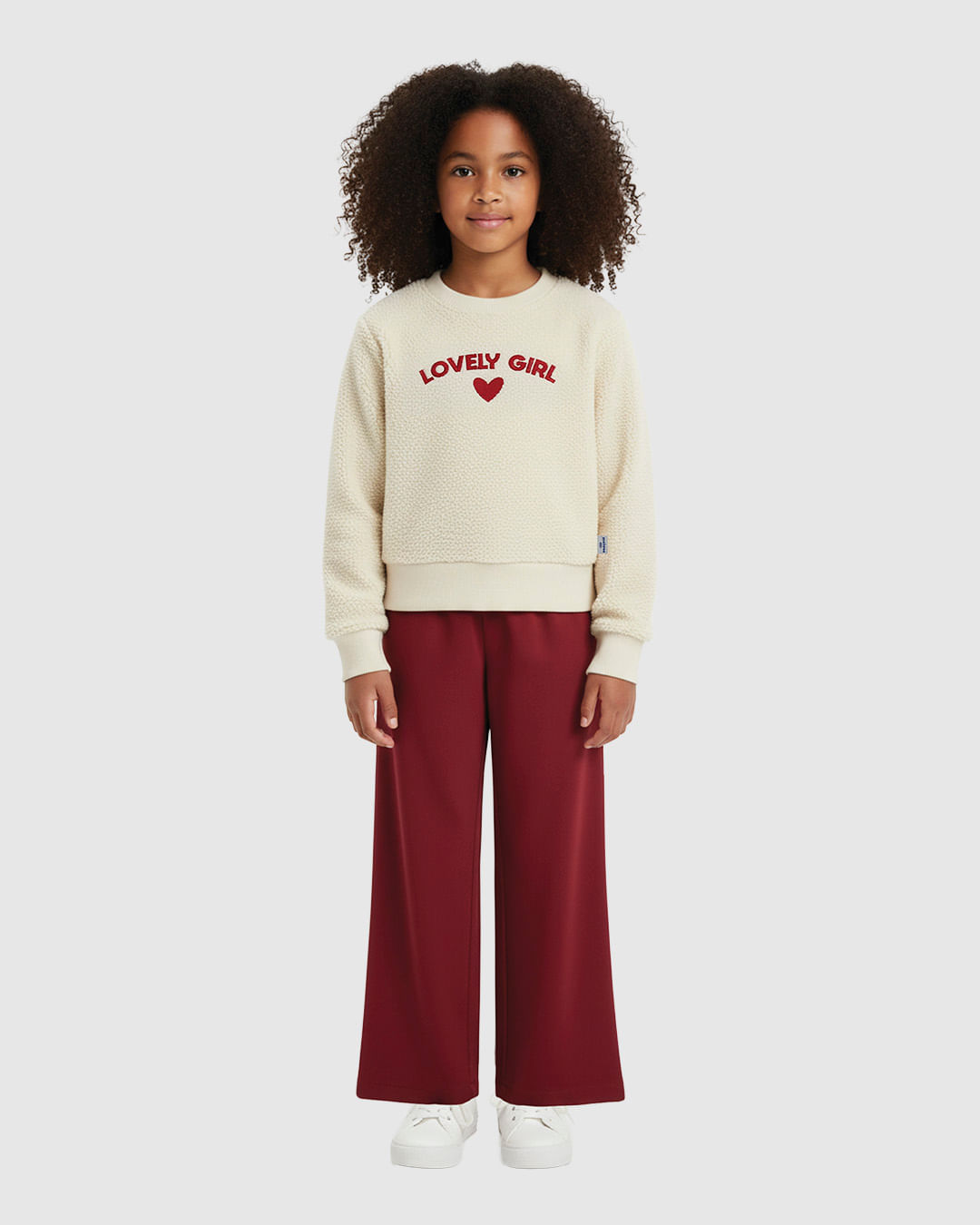 Conjunto Infantil Menina Blusão Lovely Girl Pelúcia E Calça Moletom Malwee Kids