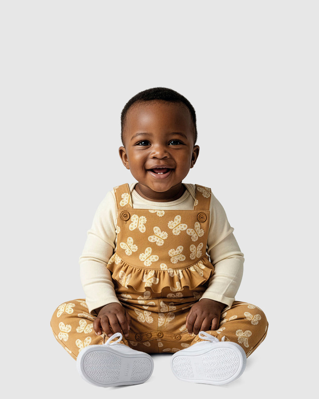 Conjunto Bebê Menina Body Manga Longa E Macacão Estampado Malwee Kids