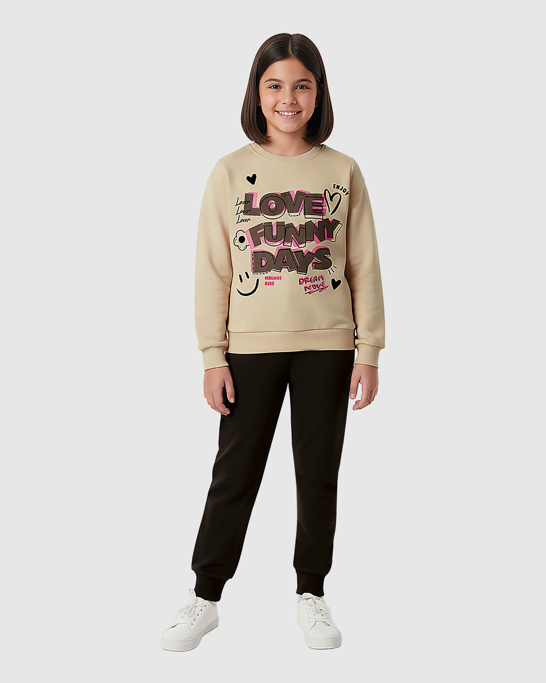 Conjunto Infantil Menina Blusão e Calça em Moletom Flanelado Malwee Kids