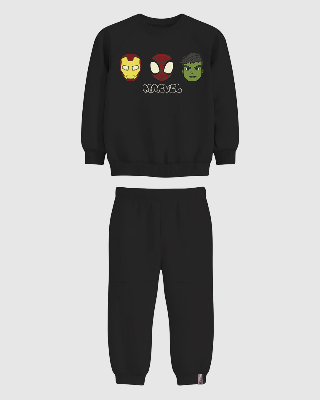 Conjunto Infantil Menino Blusão Avengers Estampa Frente E Costas Malwee Kids