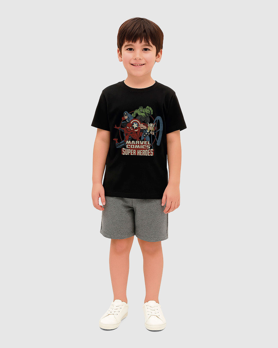 Camiseta Infantil Menino Marvel Comics Super Heroes Em Algodão Malwee Kids