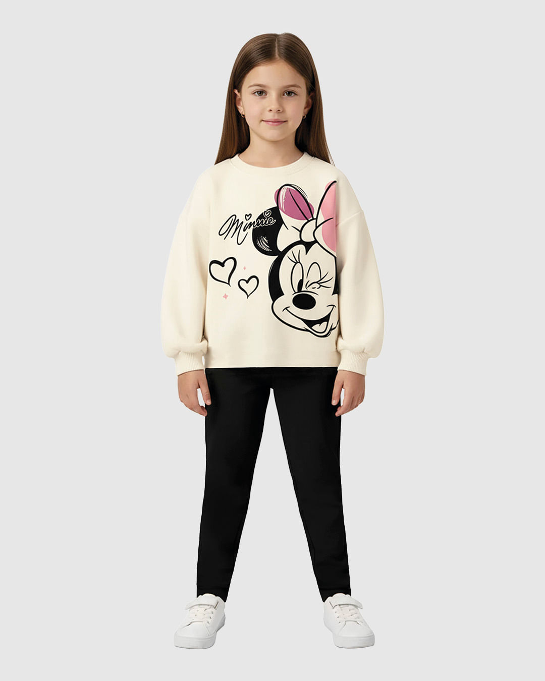 Conjunto Infantil Menina Blusão Minnie Mouse Em Moletom Flanelado Malwee Kids