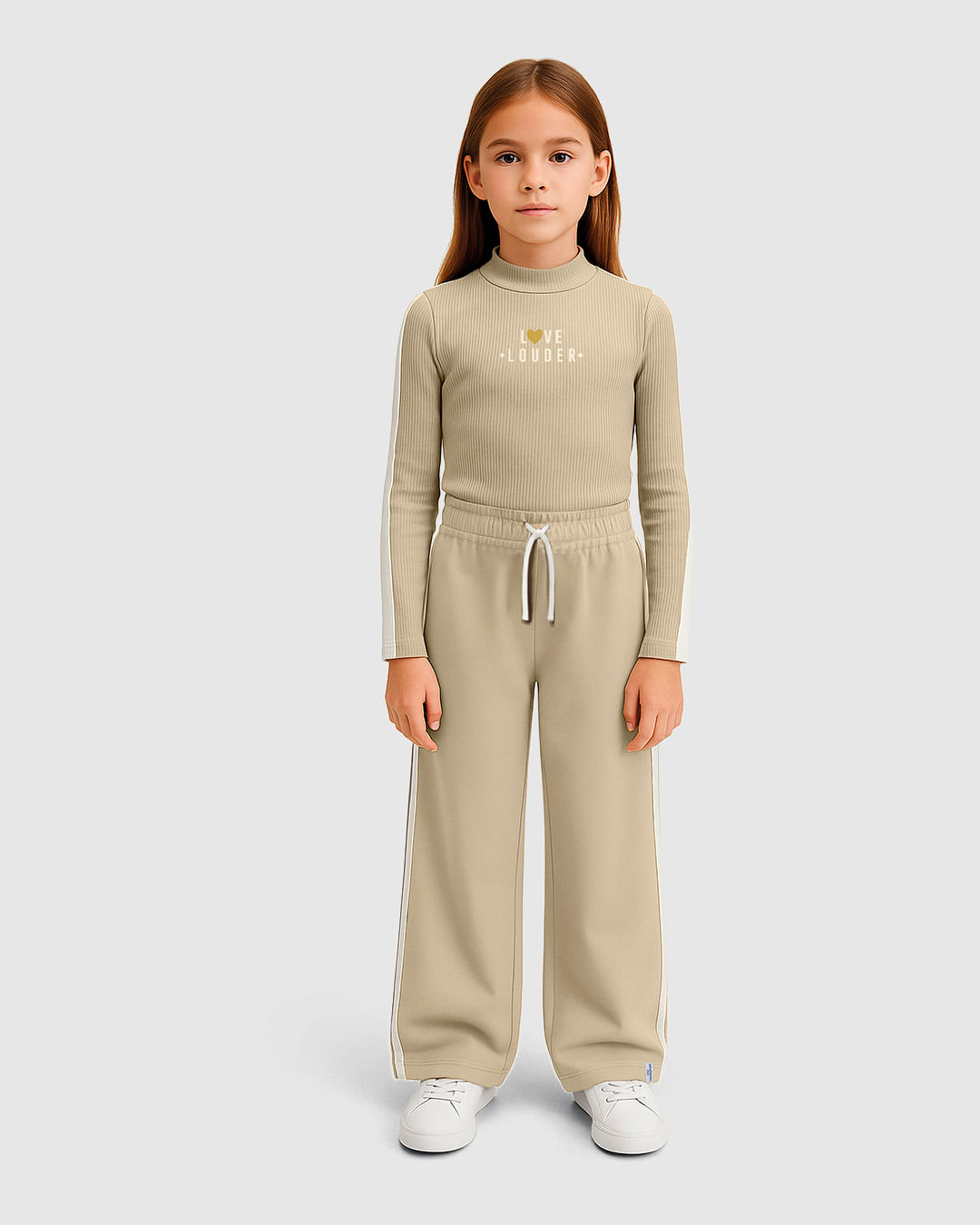 Calça Infantil Menina Wide Leg Listra Lateral Em Algodão Malwee Kids