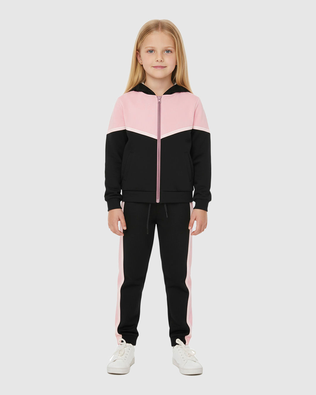 Conjunto Infantil Menina Jaqueta e Calça em Malha Esportiva Malwee Kids