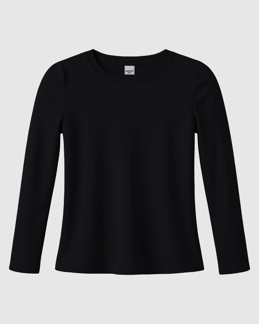 Blusa Infantil Menina Decote Redondo Manga Longa Em Ribana Malwee Kids