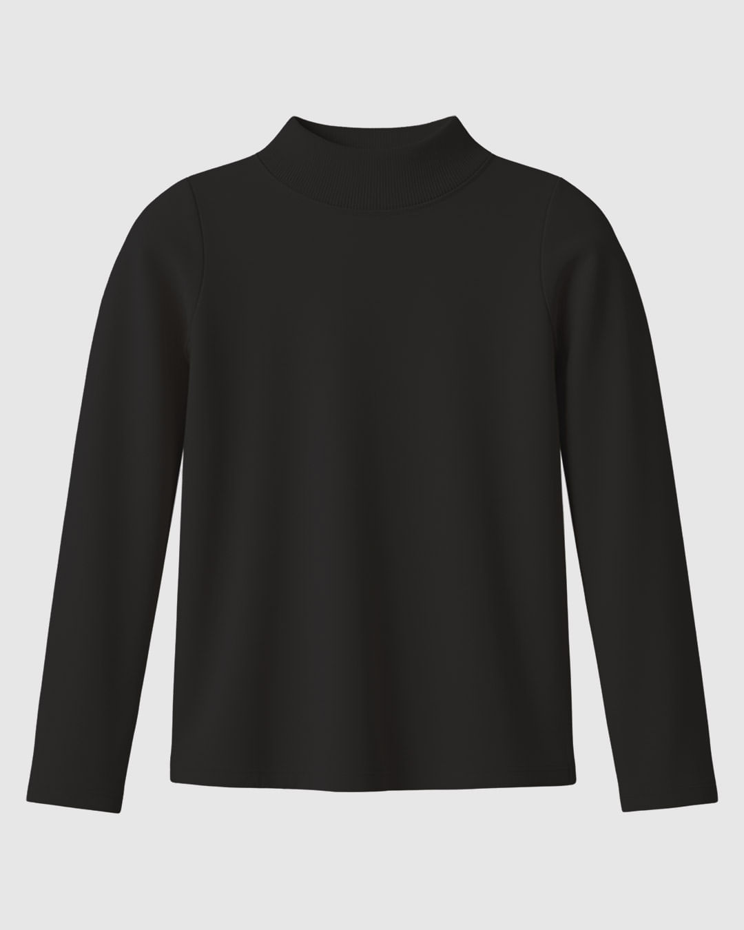 Blusa Infantil Menina Gola Alta Manga Longa Em Ribana Malwee Kids