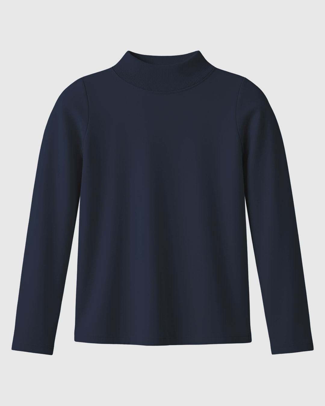 Blusa Infantil Menina Gola Alta Manga Longa Em Ribana Malwee Kids