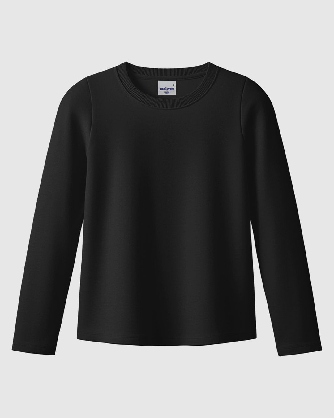 Blusa Infantil Menina Decote Redondo Manga Longa Em Algodão Malwee Kids