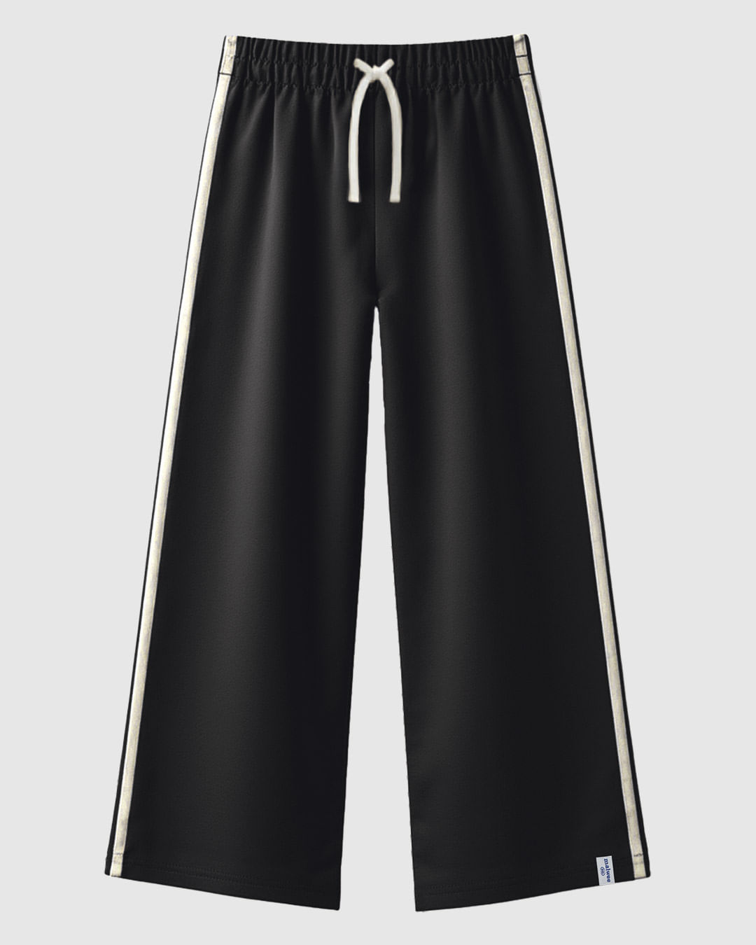 Calça Infantil Menina Wide Leg Listra Lateral Em Algodão Malwee Kids