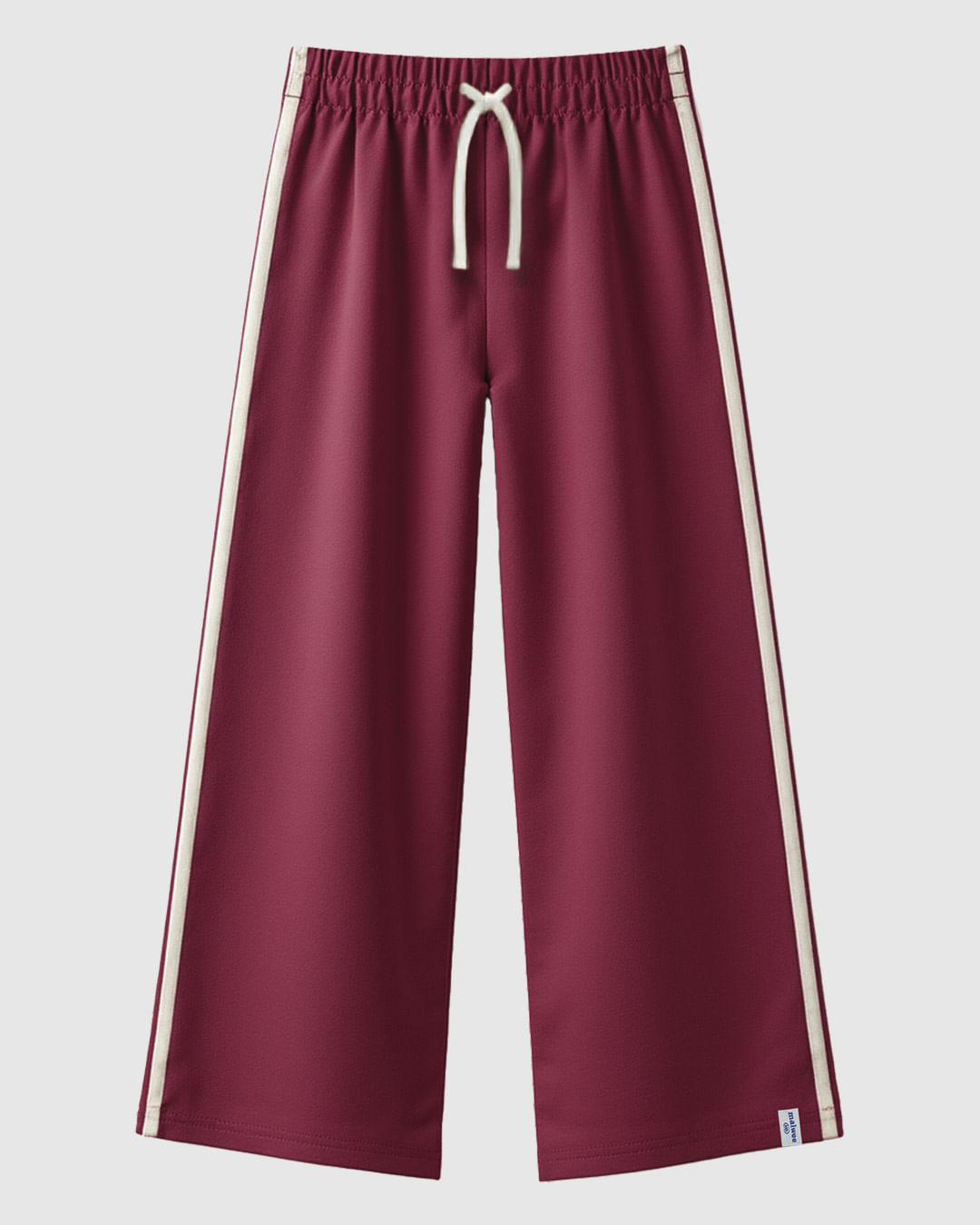 Calça Infantil Menina Wide Leg Listra Lateral Em Algodão Malwee Kids