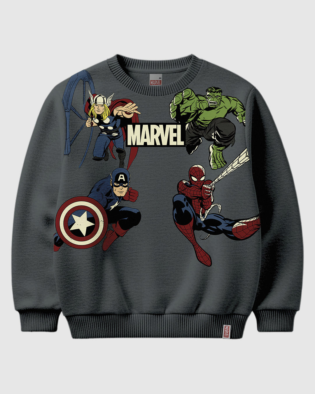 Blusão Infantil Menino os Vingadores em Moletom Flanelado Malwee Kids