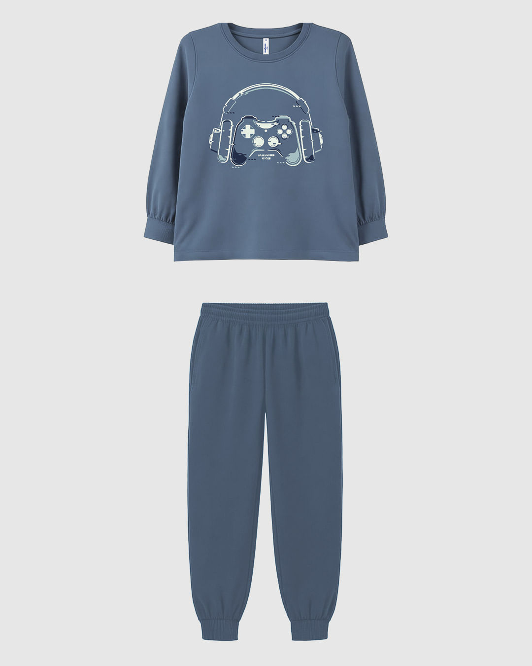 Pijama Infantil Menino Camiseta Manga Longa E Calça Em Algodão Malwee Kids