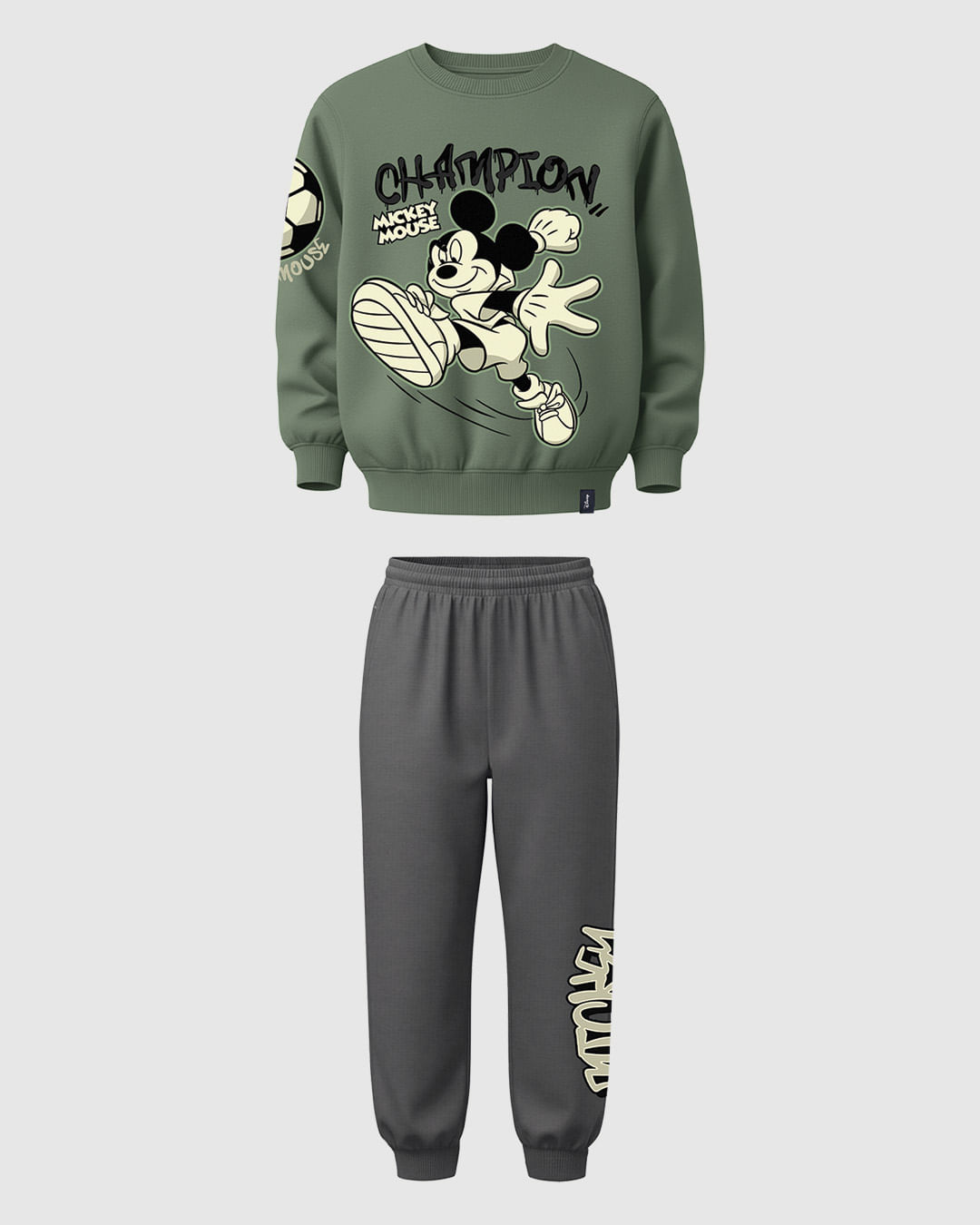 Conjunto Infantil Menino Blusão Mickey Mouse Em Moletom Flanelado Malwee Kids