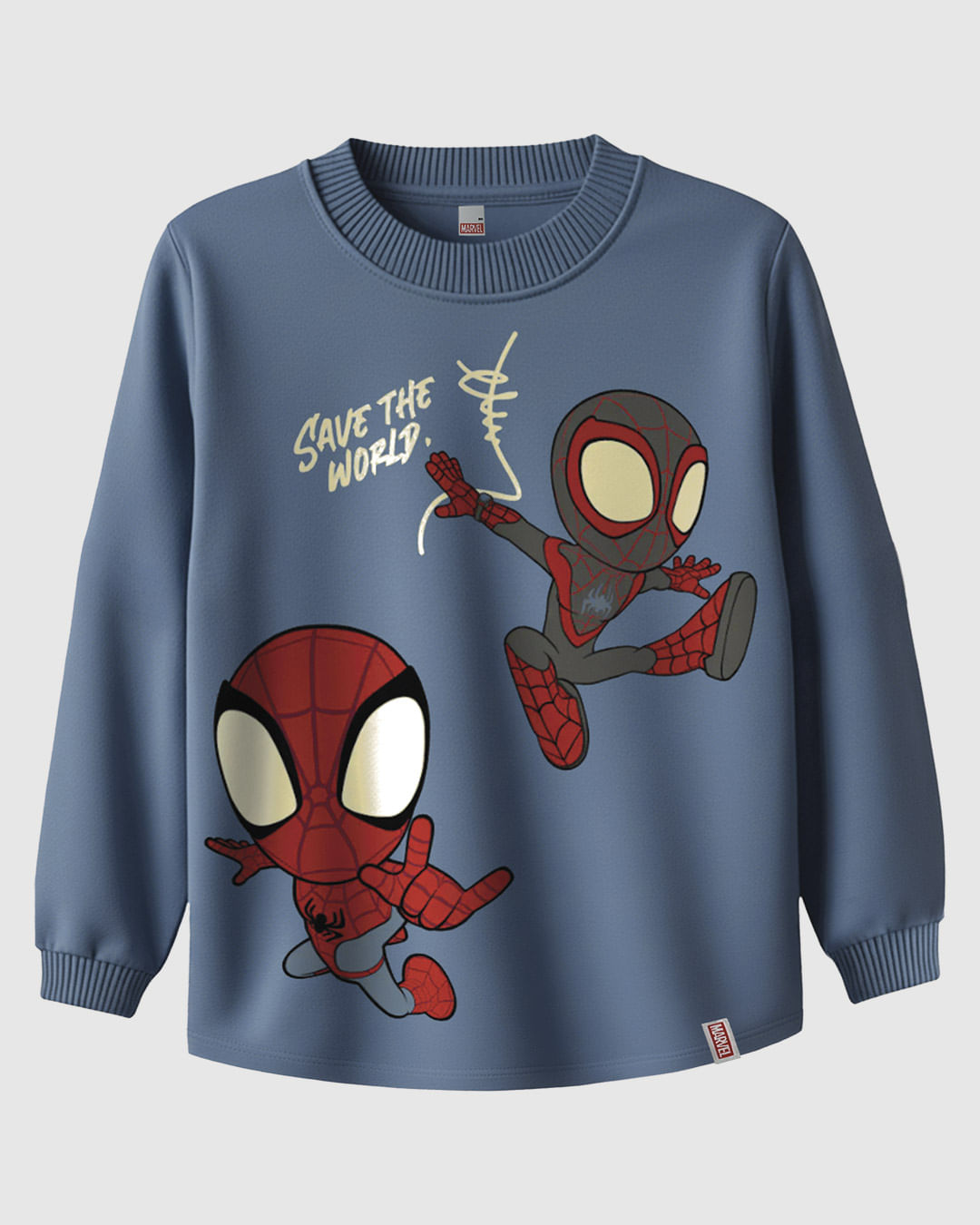 Camiseta Infantil Menino Manga Longa Spidey Homem-Aranha Malwee Kids - Azul - 1
