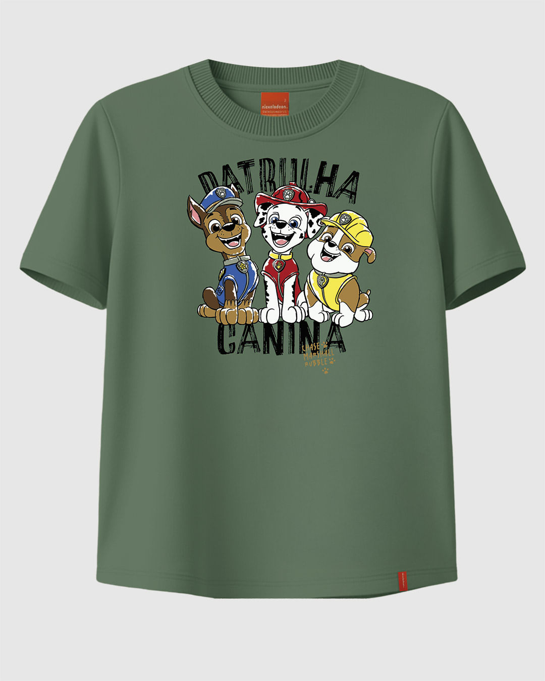 Camiseta Infantil Menino Manga Curta Patrulha Canina Em Algodão Malwee Kids
