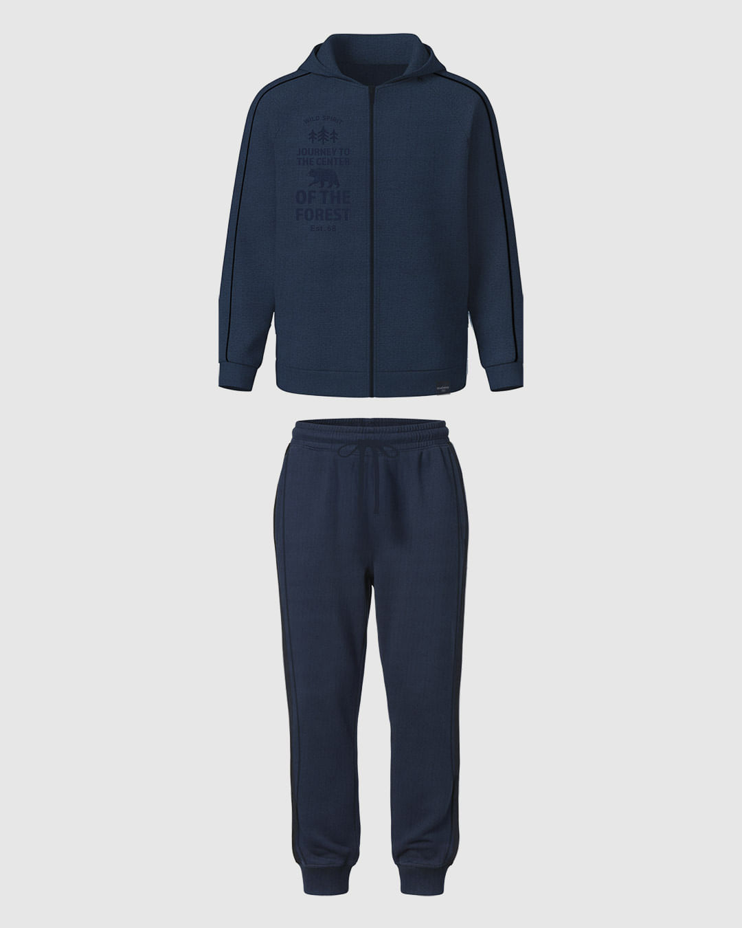 Conjunto Infantil Menino Jaqueta Estampa HD e Calça em Moletinho Malwee Kids